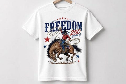Freedom 250 Patriotic Cowboy PNG | Western Sublimation PNG SVG BillahCrafts 
