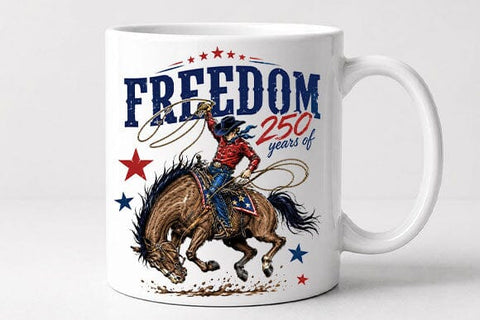 Freedom 250 Patriotic Cowboy PNG | Western Sublimation PNG SVG BillahCrafts 