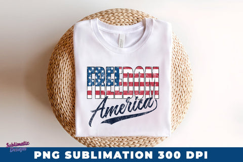 Freedom America - 4th of July PNG Sublimation Sublimation Sublimatiz Designs 