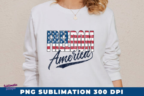 Freedom America - 4th of July PNG Sublimation Sublimation Sublimatiz Designs 