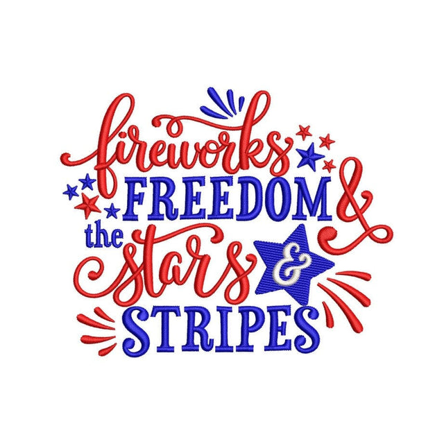 Freedom Embroidery Design, 4th of July Embroidery File, Independence Day Embroidery, 3 sizes, Instant download Embroidery/Applique DESIGNS Nino Nadaraia 