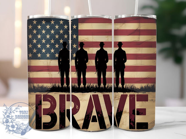 Freedom & Glory Patriotic Tumbler, 4th Of July Sublimation, USA Flag Tumbler PNG, America Brave Design, Independence Day Tumbler, 20oz Freedom Wrap, Red White Blue Tumbler Sublimation ToriDesigns 