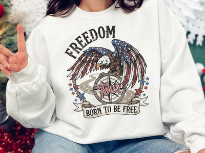 Freedom Tour Born To Be Free PNG, Patriotic Eagle png SVG DesignDestine 