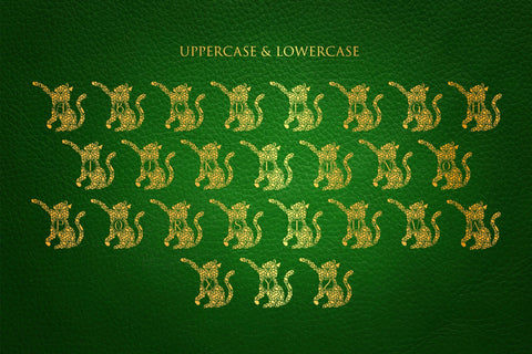 Freezy Cat Mandala Monogram Font Dm Letter Studio 