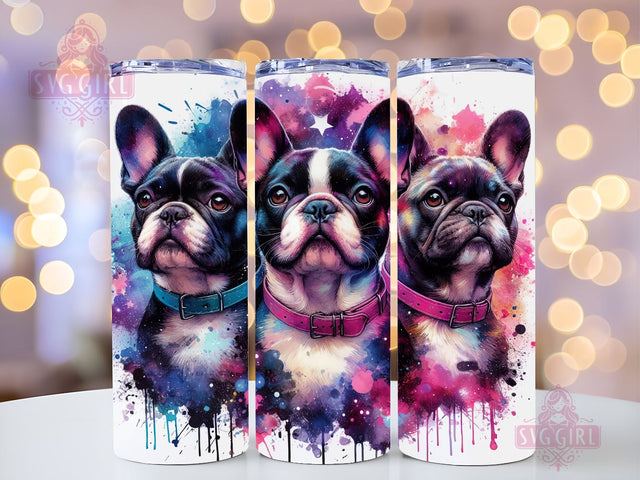 French Bulldog 20oz Tumbler Wrap Sublimation Design, Straight Tapered Tumbler Wrap, Dog Lover Tumbler Png, Instant Digital Download Sublimation SvggirlplusArt 