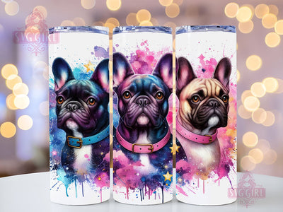 French Bulldog 20oz Tumbler Wrap Sublimation Design, Straight Tapered Tumbler Wrap, Dog Lover Tumbler Png, Instant Digital Download Sublimation SvggirlplusArt 