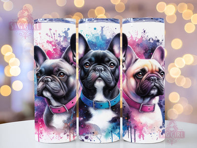 French Bulldog 20oz Tumbler Wrap Sublimation Design, Straight Tapered Tumbler Wrap, Dog Lover Tumbler Png, Instant Digital Download Sublimation SvggirlplusArt 