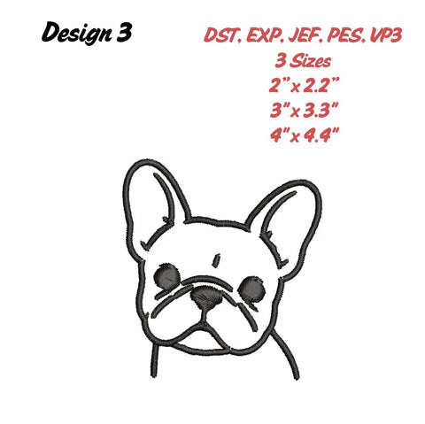 French Bulldog Bundle Embroidery/Applique DESIGNS Stitched Haus 
