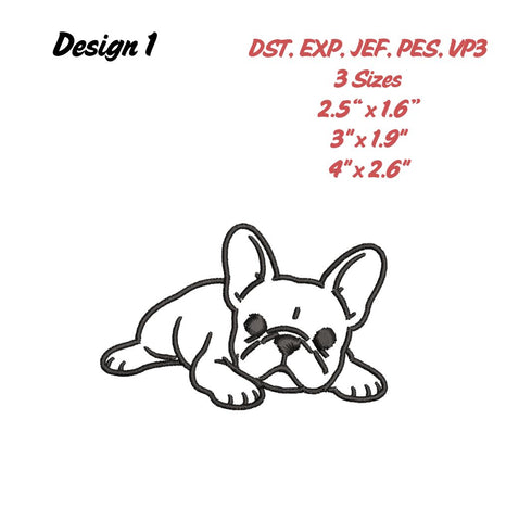 French Bulldog Bundle Embroidery/Applique DESIGNS Stitched Haus 