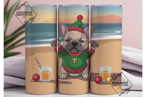 French Bulldog Christmas 20oz Tumbler Sublimation sassyprint 
