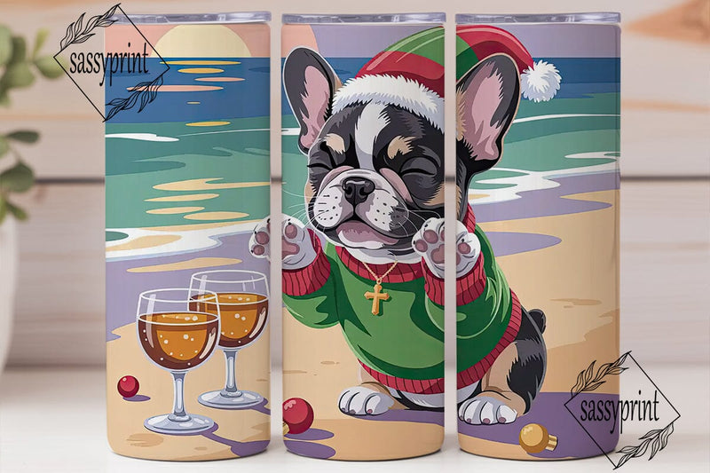 French Bulldog Christmas 20oz Tumbler Sublimation sassyprint 