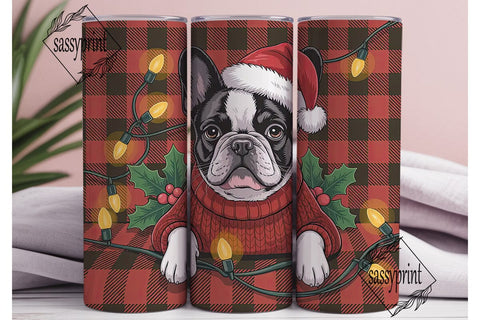 French Bulldog Christmas 20oz Tumbler Sublimation sassyprint 