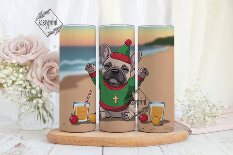 French Bulldog Christmas 20oz Tumbler Sublimation sassyprint 