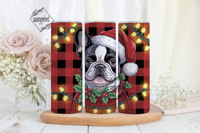 French Bulldog Christmas 20oz Tumbler Sublimation sassyprint 