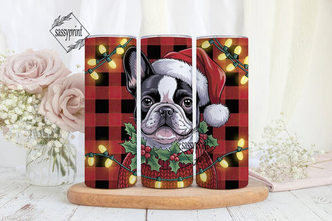 French Bulldog Christmas 20oz Tumbler Sublimation sassyprint 