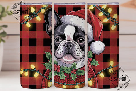 French Bulldog Christmas 20oz Tumbler Sublimation sassyprint 