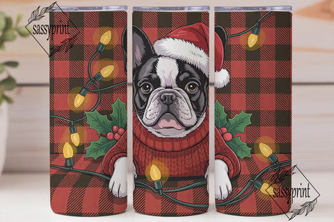 French Bulldog Christmas 20oz Tumbler Sublimation sassyprint 