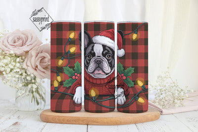 French Bulldog Christmas 20oz Tumbler Sublimation sassyprint 
