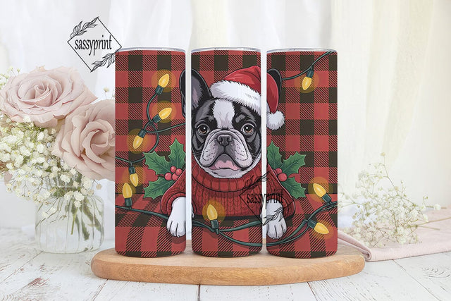 French Bulldog Christmas 20oz Tumbler Sublimation sassyprint 