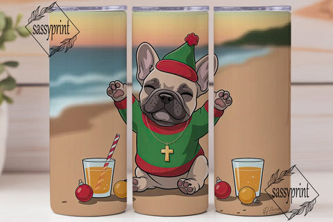 French Bulldog Christmas 20oz Tumbler Sublimation sassyprint 