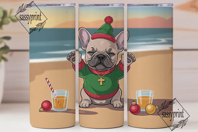 French Bulldog Christmas 20oz Tumbler Sublimation sassyprint 