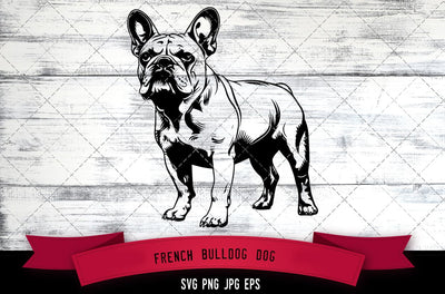 French Bulldog Dog SVG, Dog SVG, Logo - Digital Download with Commercial License for Cricut, Silhouette, Scan N Cut Crafting SVG Loveleen Kaur 
