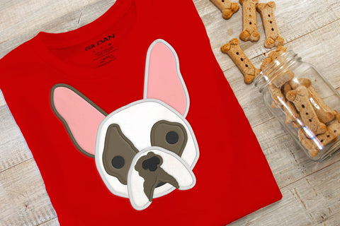 French Bulldog Face Applique Embroidery Embroidery/Applique DESIGNS Designed by Geeks 