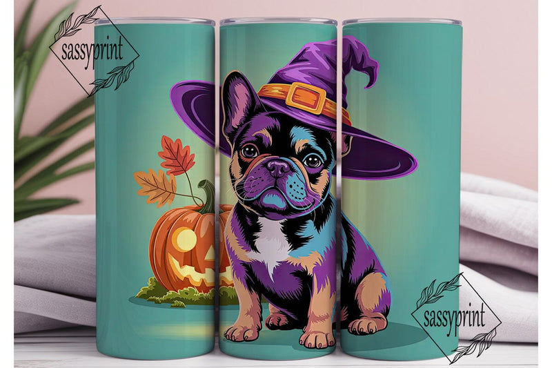 French Bulldog Halloween 20oz Tumbler Sublimation sassyprint 