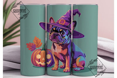 French Bulldog Halloween 20oz Tumbler Sublimation sassyprint 