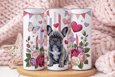 French Bulldog Puppy Love 20oz Tumbler Sublimation DesignSVG 
