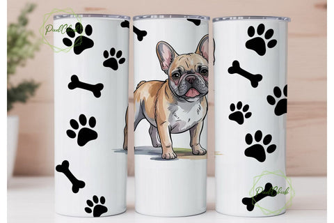 French Bulldog Tumbler Wrap Sublimation PixelChick 