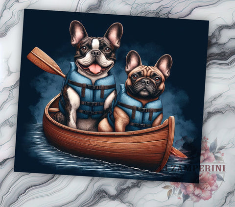 French Bulldogs 20oz Tumbler Wrap PNG, Dog Lovers Tumbler Png, Straight & Tapered Tumbler Wrap, Instant Digital Download Sublimation Li Zamperini 