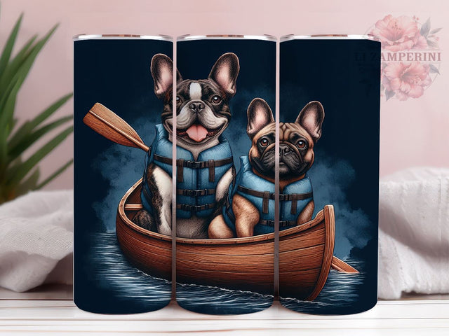 French Bulldogs 20oz Tumbler Wrap PNG, Dog Lovers Tumbler Png, Straight & Tapered Tumbler Wrap, Instant Digital Download Sublimation Li Zamperini 