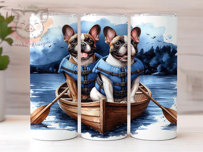 French Bulldogs Watercolor 20oz Tumbler Png, Straight & Tapered Tumbler Png, Bulldogs Tumbler Png, Digital Download PNG Sublimation Lara' s Designs 