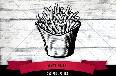 French Fries Vector Bundle - JPG, SVG, PNG, EPS - Digital Download with Commercial License for Cricut, Silhouette, Scan N Cut Crafting SVG Loveleen Kaur 