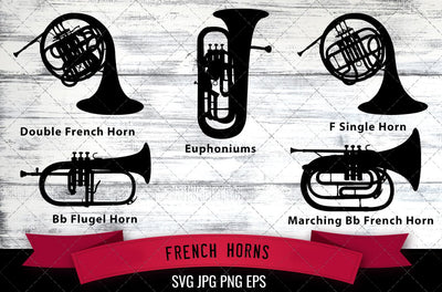 French Horn SVG, Musical Instrument SVG SVG Loveleen Kaur 