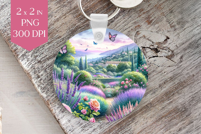 French Riviera Keyring Sublimation Design Sublimation BijouBay 