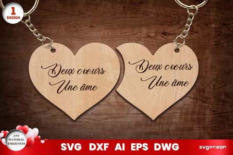 French Valentine's Day Keychains SVG SvgOcean 