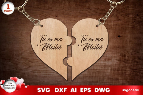 French Valentine's Day Keychains SVG SvgOcean 