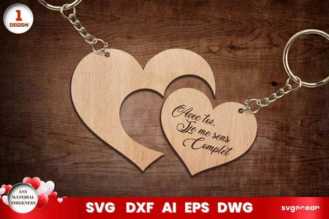 French Valentine's Day Keychains SVG SvgOcean 