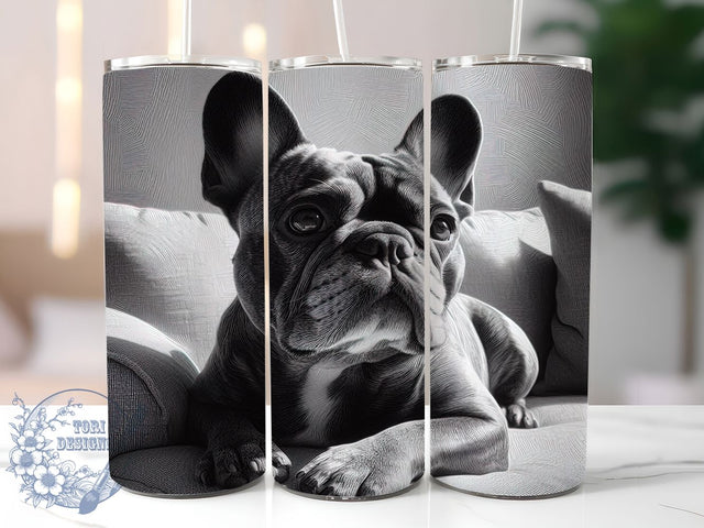 Frenchie Mom Dog Breed Tumbler, French Bulldog Gift, Dog Breed Art, Frenchie Mom Present, Bulldog Lover Gift, Pet Portrait Design, Dog Owner Gift Sublimation ToriDesigns 