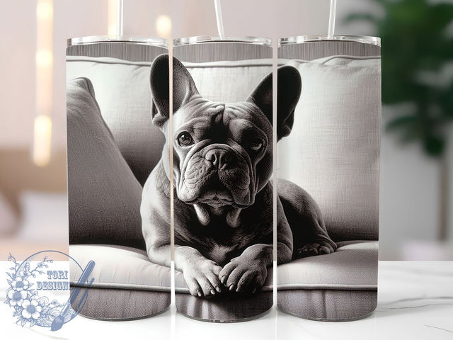 Frenchie Mom Dog Breed Tumbler, French Bulldog Gift, Dog Breed Art, Frenchie Mom Present, Bulldog Lover Gift, Pet Portrait Design, Dog Owner Gift Sublimation ToriDesigns 