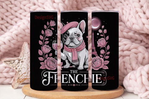 Frenchie Tumbler Wrap PNG Sublimation DesignSVG 