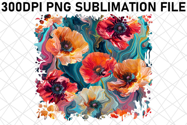 Fresh and Colorful Flower Pattern Design Sublimation afrosvg 