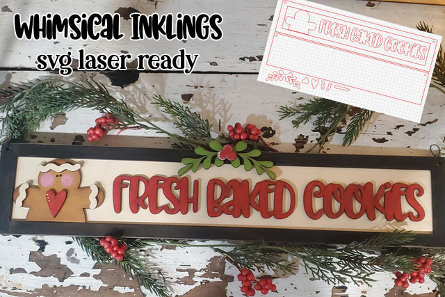 Fresh Baked Cookies Sign Laser SVG SVG Whimsical Inklings 