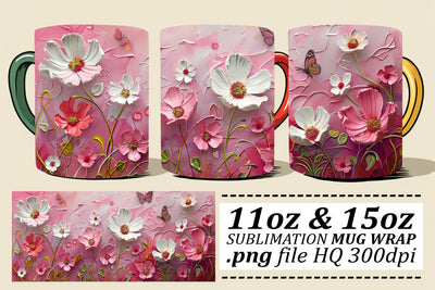 Fresh Bloom Cup Charm - Vibrant Spring Sublimation Sublimation afrosvg 