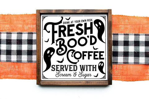 Fresh Boo'd Coffee Halloween Decor SVG - Halloween SVG SVG Pickled Thistle Creative 