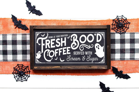 Fresh Boo'd Coffee Halloween Decor SVG - Halloween SVG SVG Pickled Thistle Creative 