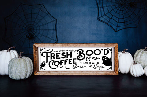 Fresh Boo'd Coffee Halloween Decor SVG - Halloween SVG SVG Pickled Thistle Creative 
