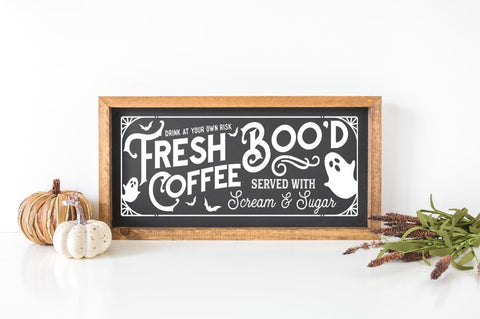 Fresh Boo'd Coffee Halloween Decor SVG - Halloween SVG SVG Pickled Thistle Creative 